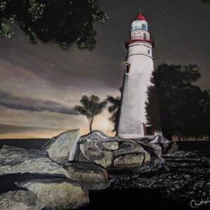 Marblehead Lighthouse at Moonrise