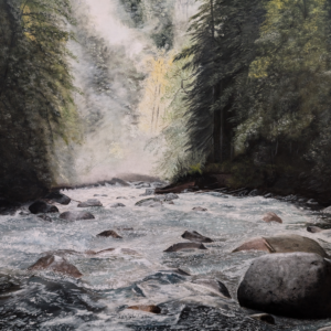Misty Forest River